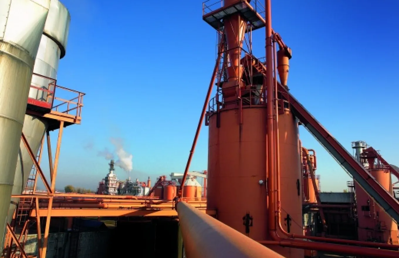 Pneumatisch transport met cyclofilter