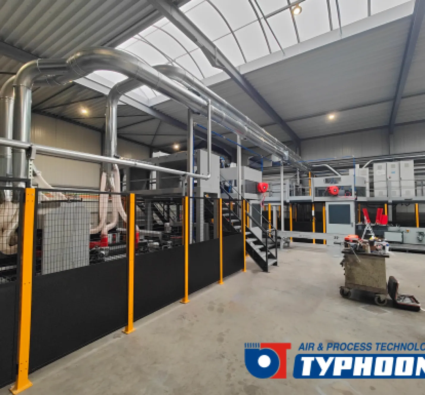 Afzuiging palletproductielijn