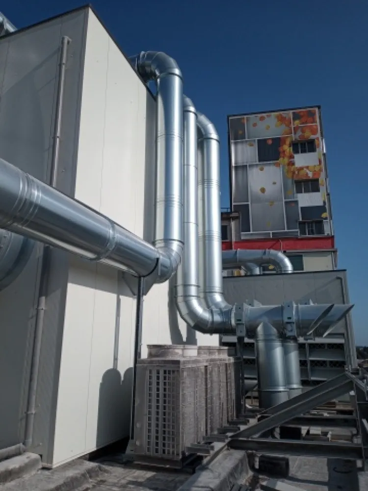 Luchtrecuperatie industriële installatie